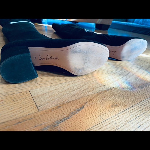 SAM EDELMAN VARONA BLACK STRETCH SUEDE - Picture 10 of 11